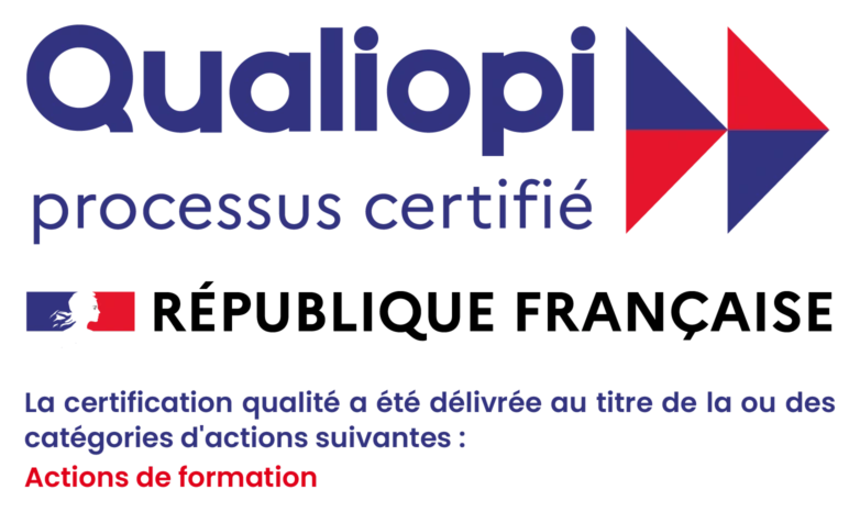 Qualiopi – processus certifié, République française. Certification délivrée au titre de la catégorie Actions de formation